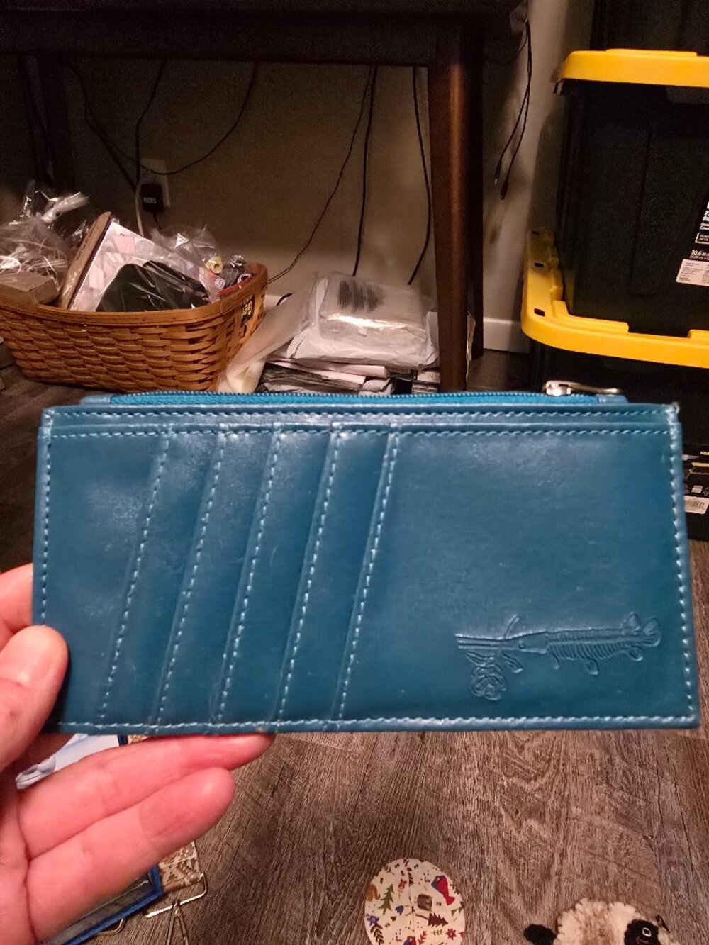 Sipsey Wilder Slim Card Wallet Vegan Leather Cash Sleeve Zippered Change Pocket